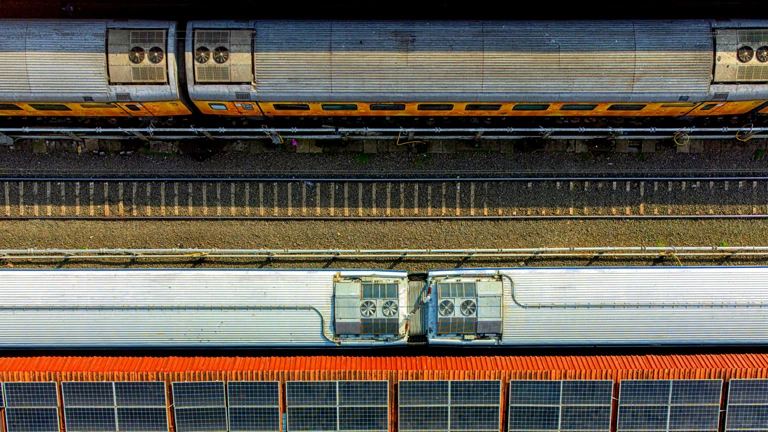 Trains and solar panels