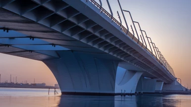 Sheikh Zayed Bridge in the morning