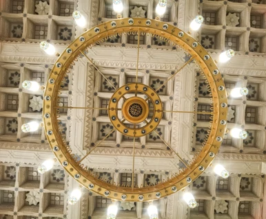 Golden chandelier